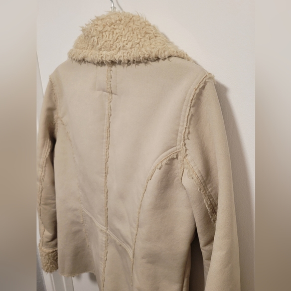 I.N.C. International Concepts Faux Fur Cotton Off-White Cream Shearling Jacket M - Picture 5 of 13